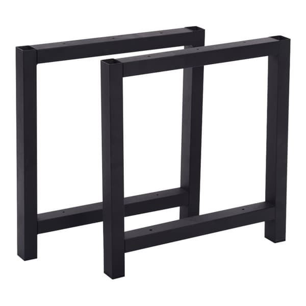 Bordsben Møn set om 2 stål 43x45 cm svart [en.casa]