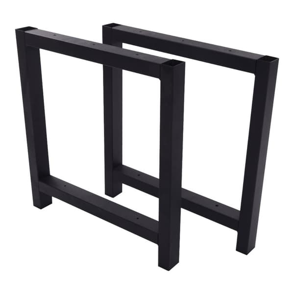 Bordsben Møn set om 2 stål 43x45 cm svart [en.casa]