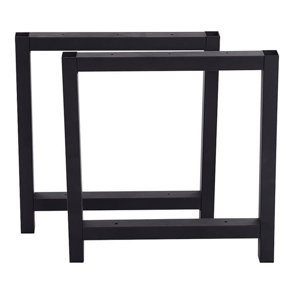 Bordsben Møn set om 2 stål 43x45 cm svart [en.casa]
