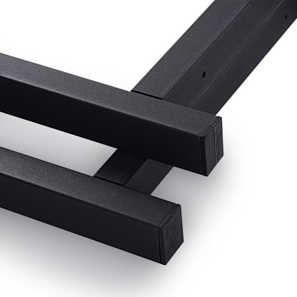 Bordsben Møn set om 2 stål 43x45 cm svart [en.casa]