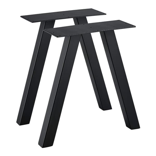 Bordsben Mariager set om 2 stål 42x30 cm svart [en.casa]