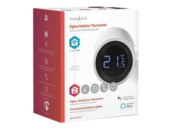 Nedis ZBHTR10WT - Elementtermostat - trådlös - ZigBee - 2405 - 2480 Mhz - vit