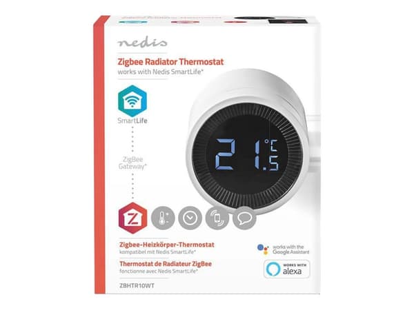 Nedis ZBHTR10WT - Elementtermostat - trådlös - ZigBee - 2405 - 2480 Mhz - vit