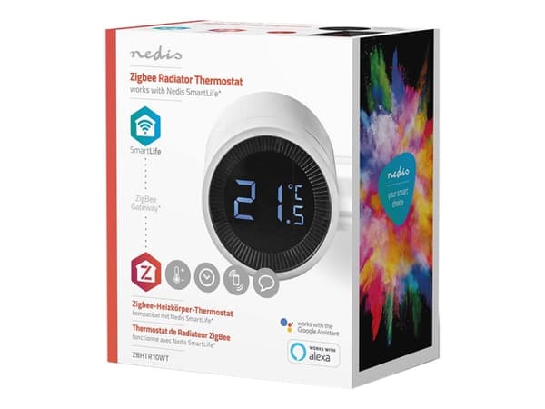 Nedis ZBHTR10WT - Elementtermostat - trådlös - ZigBee - 2405 - 2480 Mhz - vit