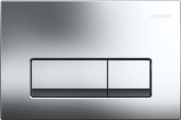 Geberit bejt.plade Delta50 - 246x164x26mm tryktaste krom