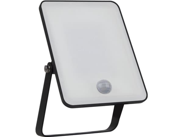 Ledvance 20W LED-spotlight ESSENTIALS, svart, 4000K, med bevegelsessensor
