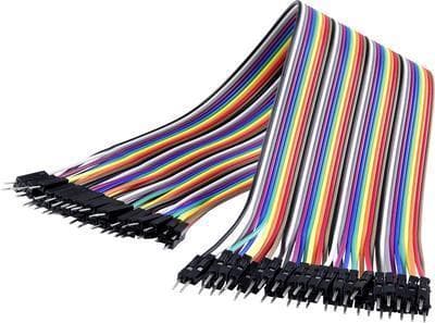 Renkforce JKMM403 -hyppykaapeli Arduino, Banana Pi, Raspberry Pi [40x hyppylankapistokkeet - 40x hyppylankaliittimet] 30,00 cm värikäs (RF-4599692)