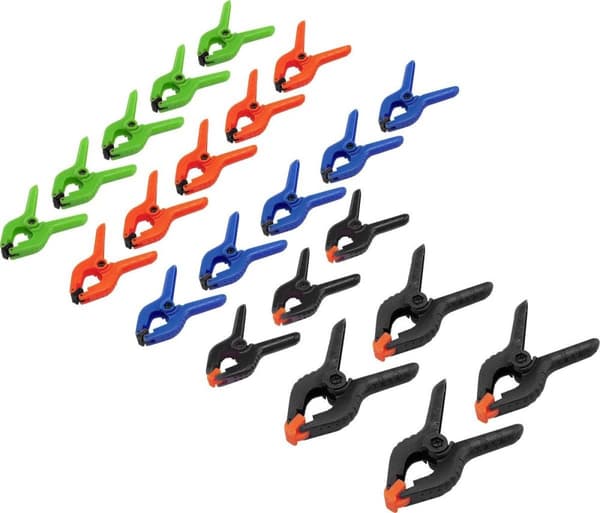Mini spændeklemmesæt 22-delt Basetech 1529585