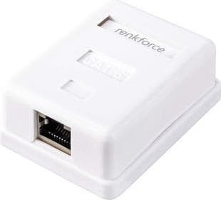 Renkforce netværksadapter overflademonteret CAT 6 1 port hvid (RF-4541182)