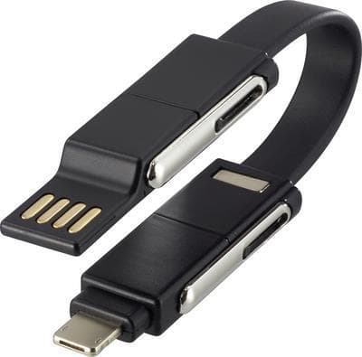 Renkforce-kabel untwister-adapterkabel [2x USB 2.0-kontakt A, USB-C™-kontakt - 2x Apple Lightning-kontakt, USB-C™-kontakt, mikro-USB-kontakt] på båda
