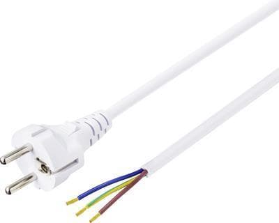 Basetech BT-2300326 strømtilslutningskabel hvid 1,50 m (BT-2300326)