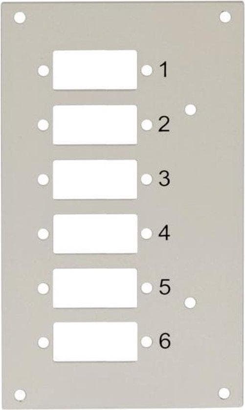 Frontpanel til 6 x SC-D, LC-Quad med 2,8 mm skruehuller (53705.2V2B)