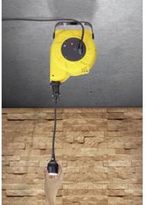 Renkforce RF-3349118 Vægkabelrulle 9,00 m Sort PG stik