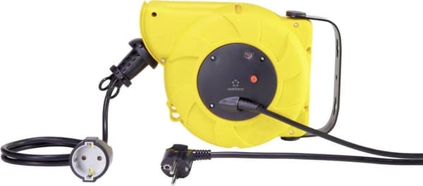 Renkforce RF-3349118 Vægkabelrulle 9,00 m Sort PG stik