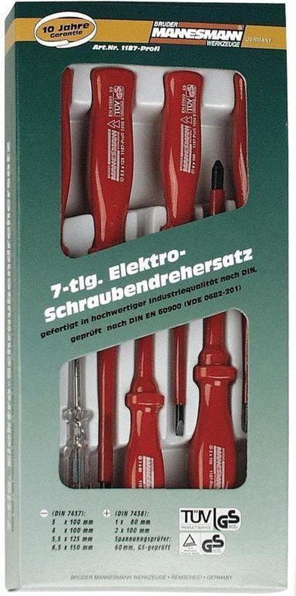 Brüder Mannesmann VDE elektriske skruetrækkere (7 stk)