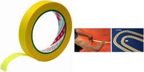 3M maskeringstejp 244 guld, 24 mm x 50 m, tjocklek: 0,08 mm, extra tunn och gosig för professionellt målningsarbete - 1 st (2442450)