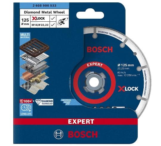 Bosch-tarvikkeet 2608900533 Timanttihiomalaikka X-Lock paras metallille 125 x 22,23 mm Halkaisija 125 cm 1 kpl
