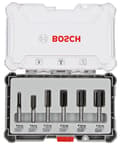 Miniatyrbillede 1 af 3: Bosch - fræsehoved - til træ, nåletræ, hårdttræ, profiler - 6 stykker - 6mm, 8mm, 10mm, 12mm, 20mm, 16mm - længde: 50mm, 60mm, 54mm