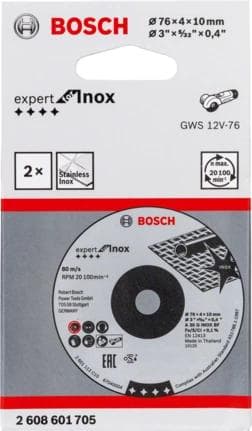 Bosch-tarvikkeet 2608601705 2608601705 Hiomalaikka suora 76 mm 10 mm 2 kpl
