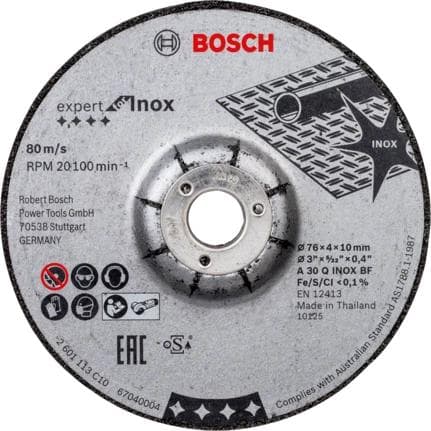 Bosch-tarvikkeet 2608601705 2608601705 Hiomalaikka suora 76 mm 10 mm 2 kpl