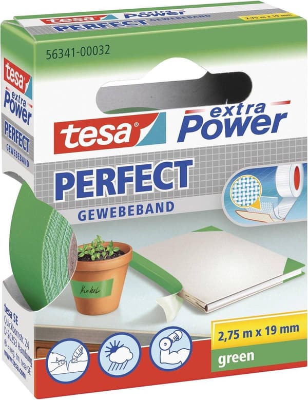 TESA TEXTILE 19MMX2.75M GRÖN
