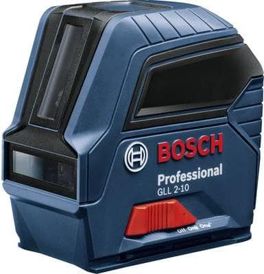 Bosch Professional GLL 2-10 linje laser selvnivellerende, inkl. taskerækkevidde (maks.): 10 m (0601063L00) Sort, Blå, Rød
