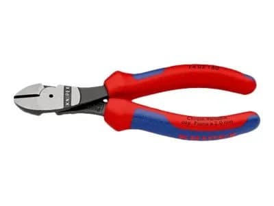 Knipex 74 02 160, Sivuleikkurit, Kromivanadiini-teräs, Muovi, Sininen, Punainen, 160 mm, 209 g