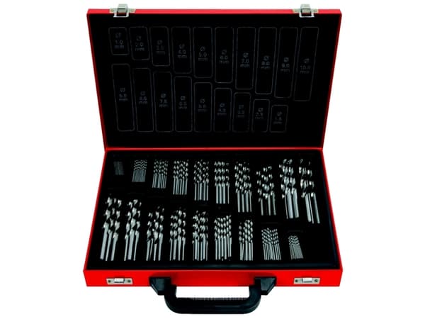KS Tools 330.3640, Drill, Drill bit set, Høyrehåndsrotasjon, Metall, Plastikk, Tre, 130°, Ground High-Speed Steel (HSS-G)