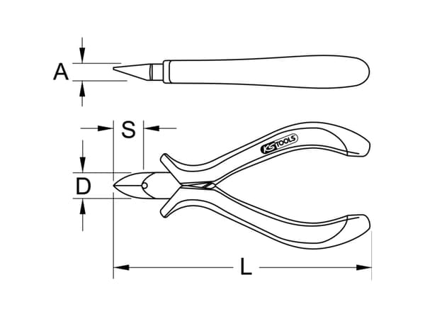KS Tools 500.7024, Stål, 120 mm