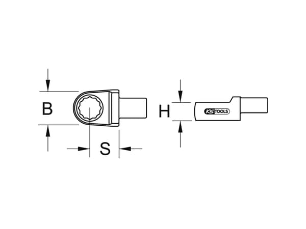 KS Tools 516.2436, Kromvanadiumstål, Krom, 14 mm, 195 g, 1 styck
