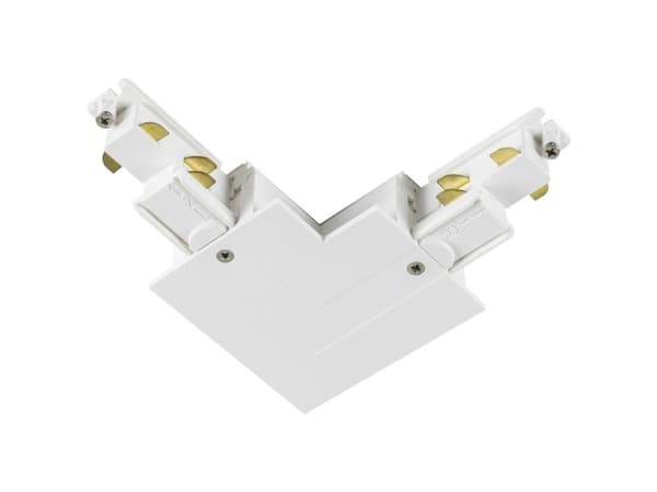 SLV L-connector, L-kontakt, Hvit, Polykarbonat (PC), IP20, I, Tak/Vegg