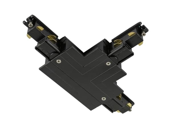 SLV T-connector, T-koppling, Svart, Polykarbonat, IP20, I, Innertak/vägg