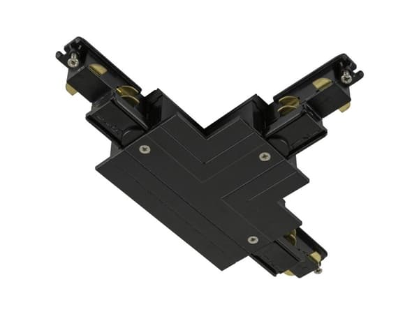 SLV T-connector, T-koppling, Svart, Polykarbonat, IP20, I, Innertak/vägg