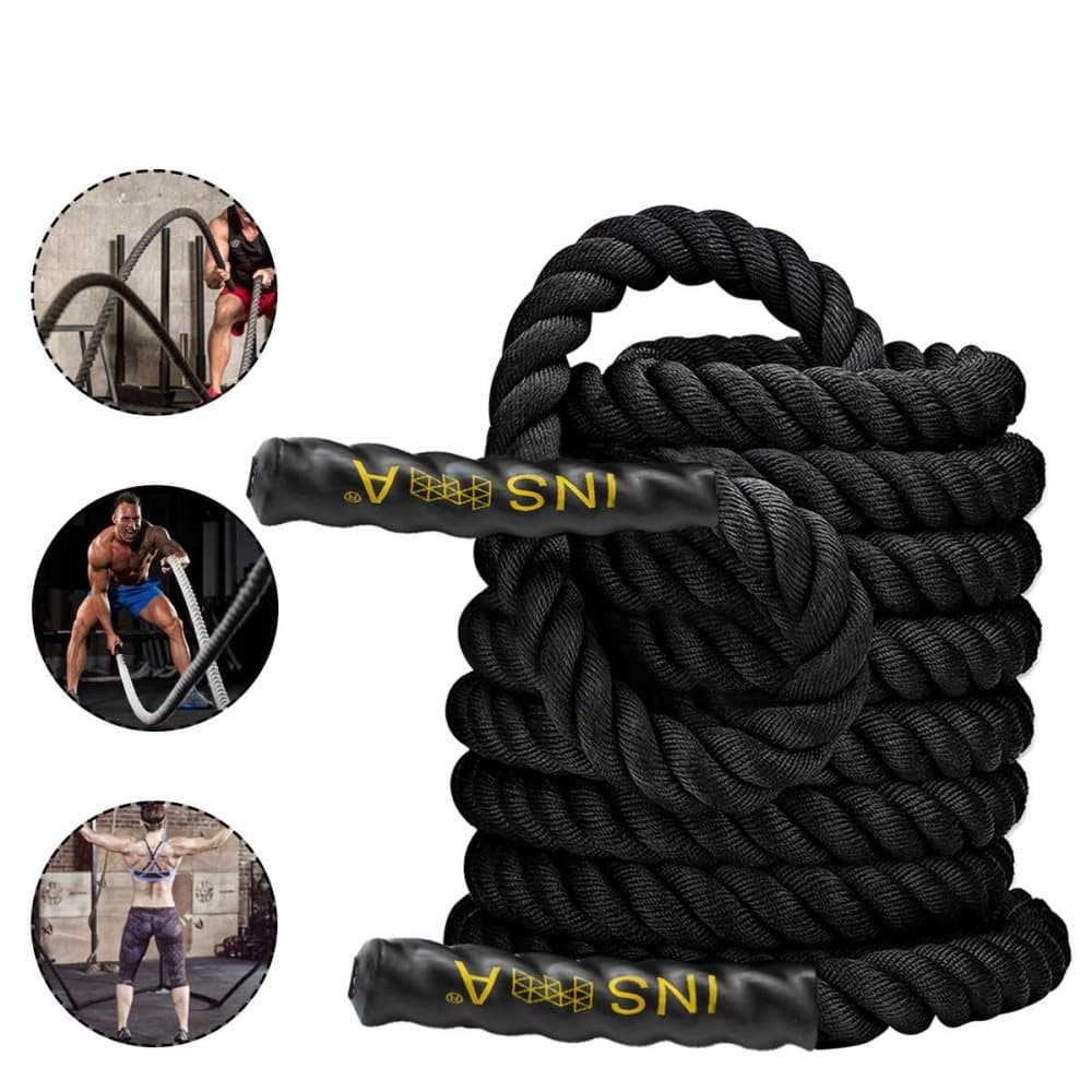 INSMA 38mm 9M Battle Power Rope - tungt hopprep - Fitness förbättrar styrkan - hopprep
