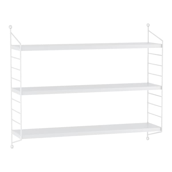 Vägghylla Strängnäs 50x60x15 cm stål vit [en.casa]
