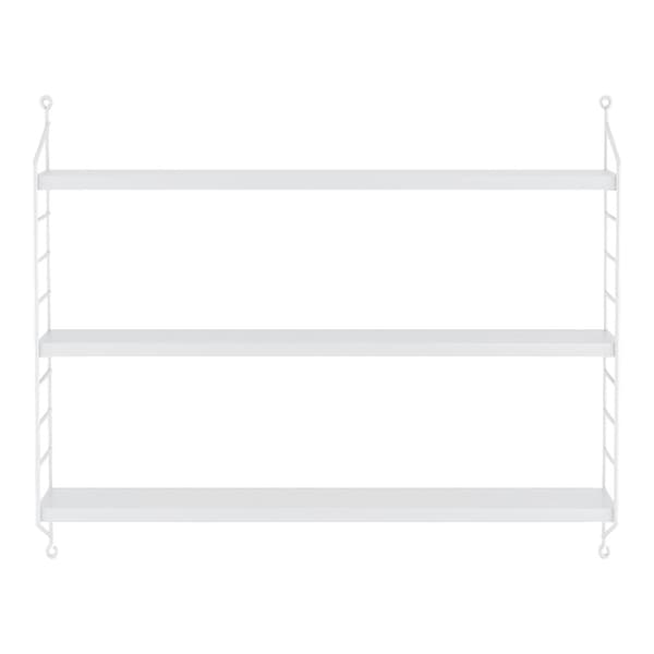 Vägghylla Strängnäs 50x60x15 cm stål vit [en.casa]