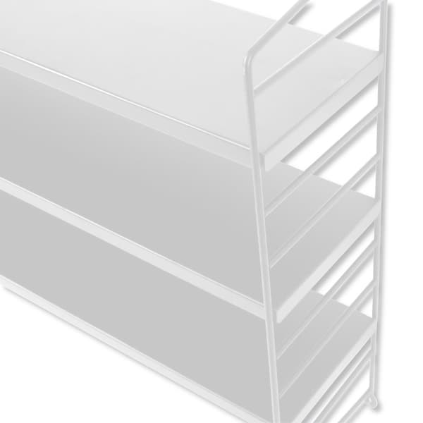 Vägghylla Strängnäs 50x60x15 cm stål vit [en.casa]