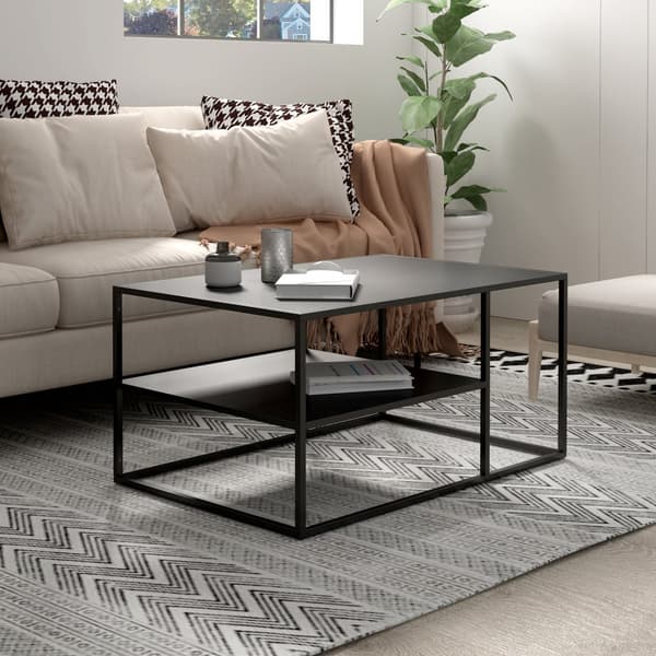Soffbord Solund 45x90x60 cm stål svart [en.casa]