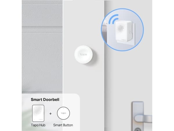 TP-Link Tapo S200B, Langaton, Valkoinen, Seinä, 868, 922 MHz, Sisätila, Android, iOS