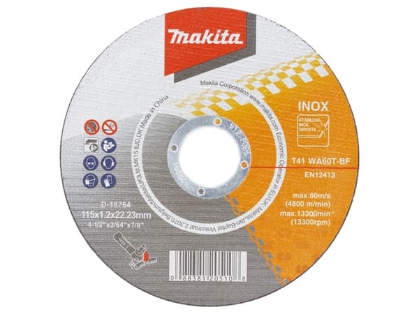 Makita - Skjæreplate - for rustfritt stål - 10 deler - 115 mm