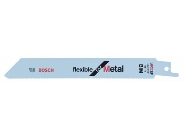 Bosch flexible for Metal S 922 EF - Sågblad - för rör, bladmetall, stål, profiler - 5 delar - längd: 150 mm