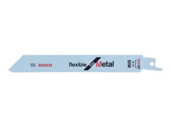 Bosch flexible for Metal S 922 EF - Sågblad - för rör, bladmetall, stål, profiler - 5 delar - längd: 150 mm