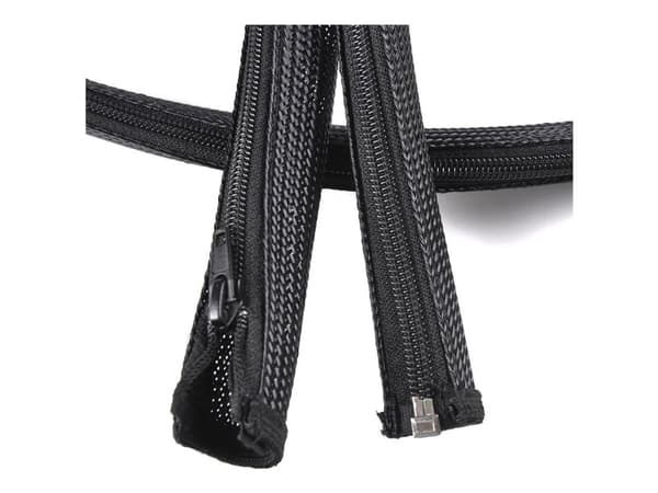 VivoLink Pro - Kabelhanteringsfodral - expandable, with zipper, 20 mm diameter - 1.8 m - svart
