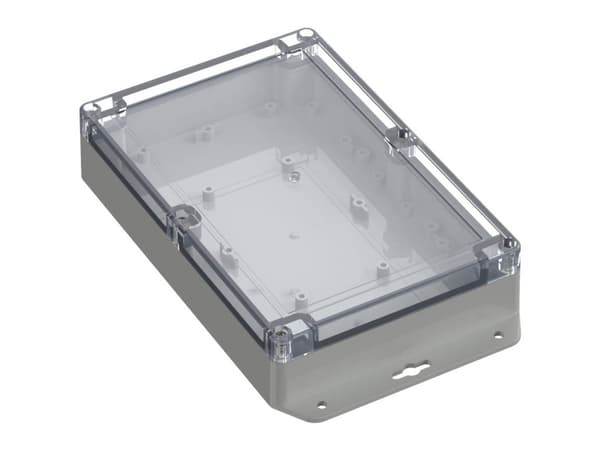 TRU COMPONENTS TC-10860984 Laippakotelo 209,70 x 139,80 x 45,10 Polykarbonaatti Vaaleanharmaa 1 kpl