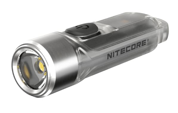 Nitecore TIKI GITD BLUE, Avaimenperä taskulampulla, Harmaa, Polykarbonaatti (PC), Ruostumaton teräs, Painikkeet, 1 m, IP66