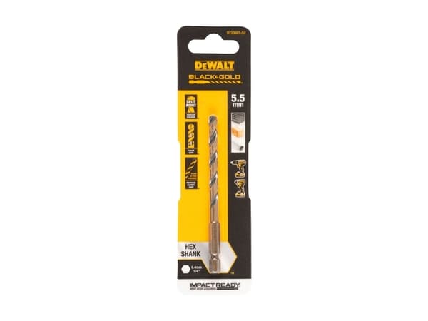 DeWALT DT20607-QZ, Borr, Spiralborr, 5,5 mm, 98 mm, 5,9 cm, Slipad High Speed ??Steel (HSS-G)