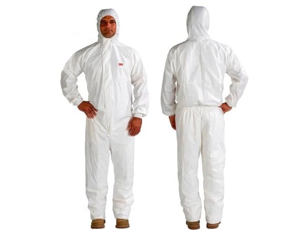 3M 4545, Hvit, XL, Voksen, Unisex, Glidelås, Front