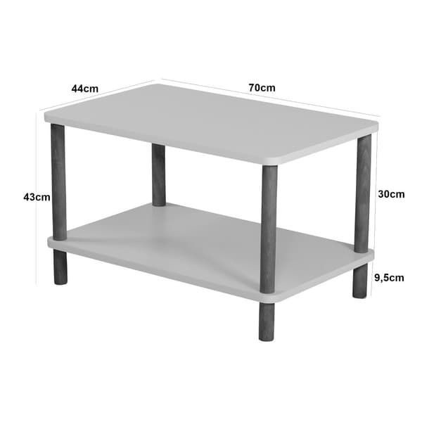 Soffbord Jelling 43x70x44 cm bok trämönster [en.casa]