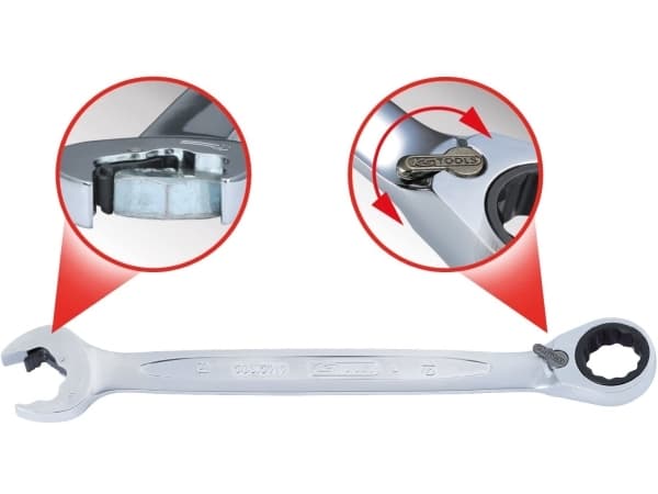 KS Tools 503.5922, 22 mm, Krom-vanadium-stål, 15°, DIN 3113, ISO 3318, 290 mm, 375 g