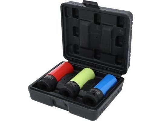 KS Tools 515.1070, Støpselsett, 1/2", 3 hoder, Krom-molybden-stål, ISO 1174, DIN 3121, 780 g